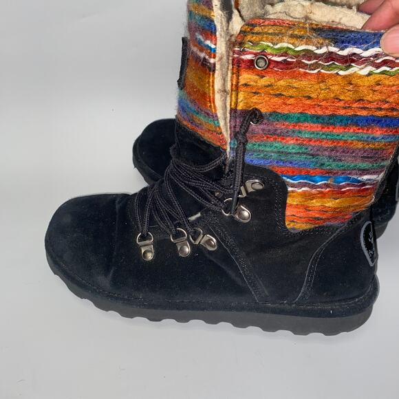 BearPaw Black and Multicolor Winter Boots - Picture 7 of 10